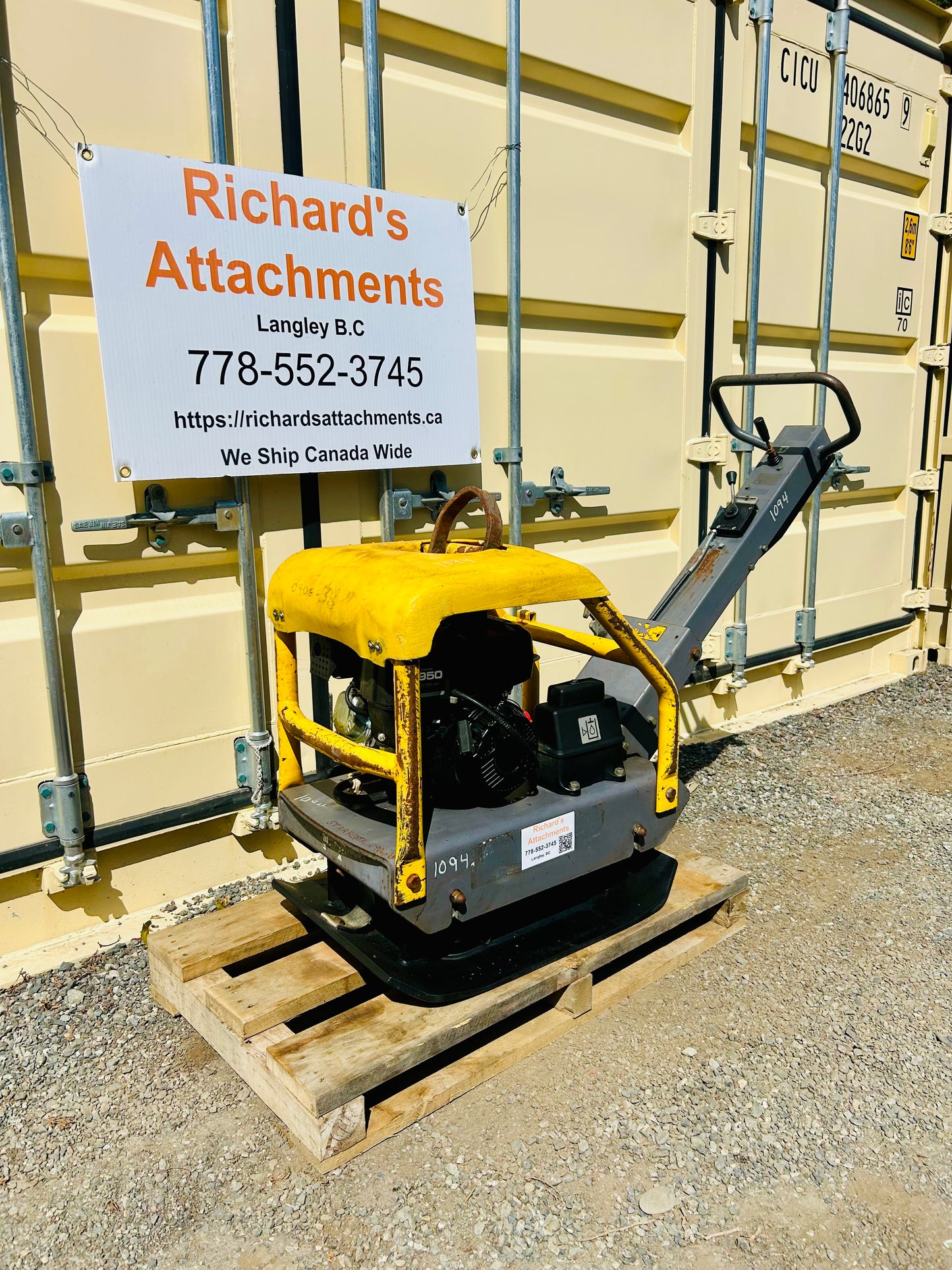 Used Atlas Copco RP204 Hydraulic Plate Compactor / Plate Tamper