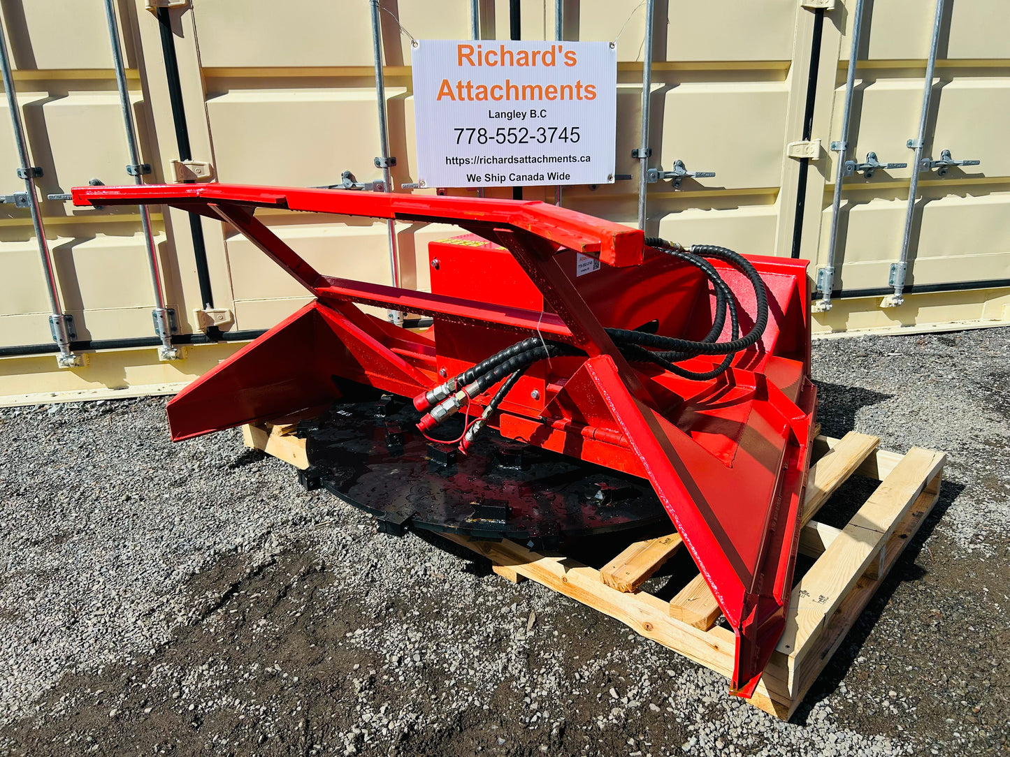 New 60'' Skid Steer Forestry Disc Mulcher, 20-69 GPM