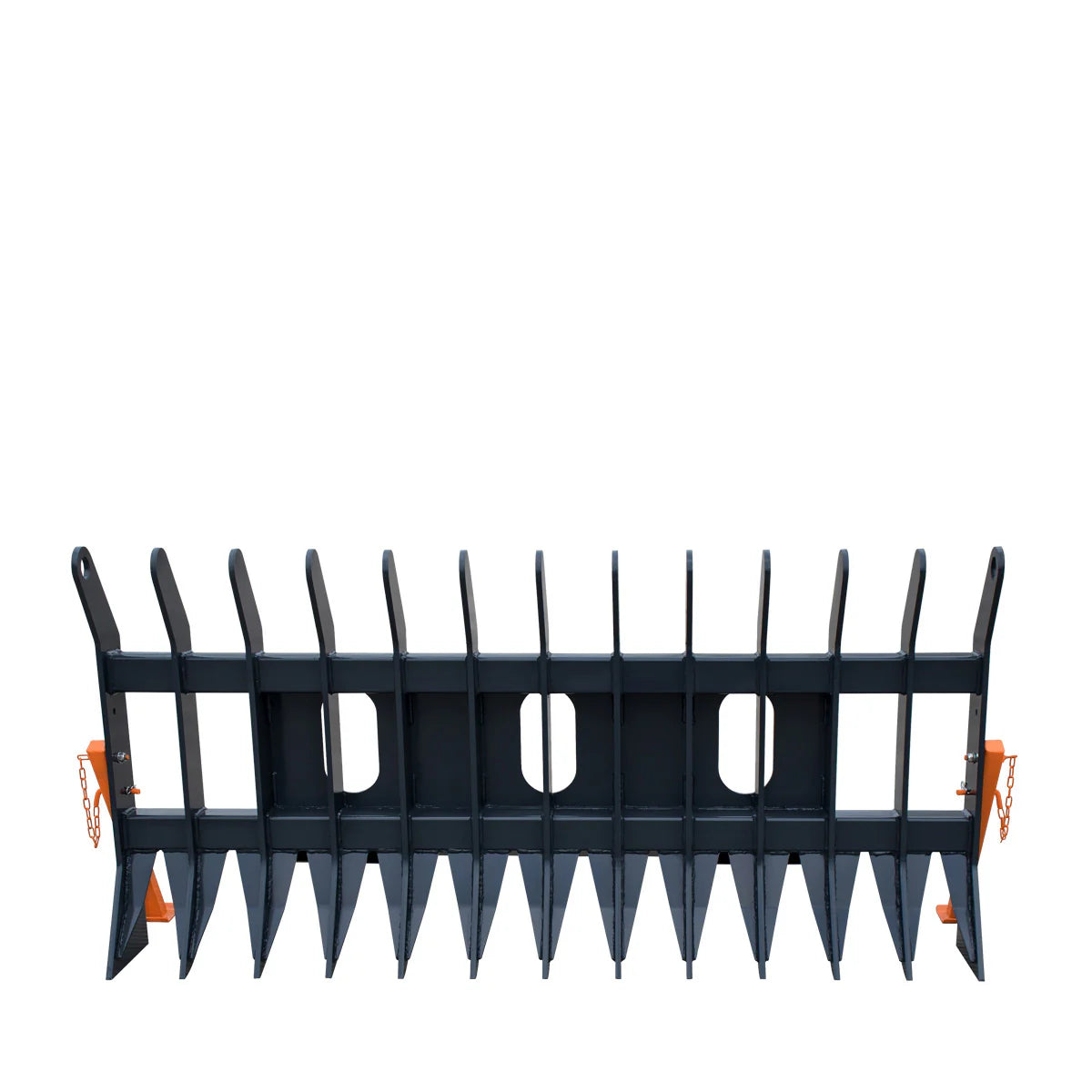 New Premium 72” Skid Steer Root Debris Rake Attachment, Universal Mount, 6” Tine Spacing, 30-50 HP Skid Steers