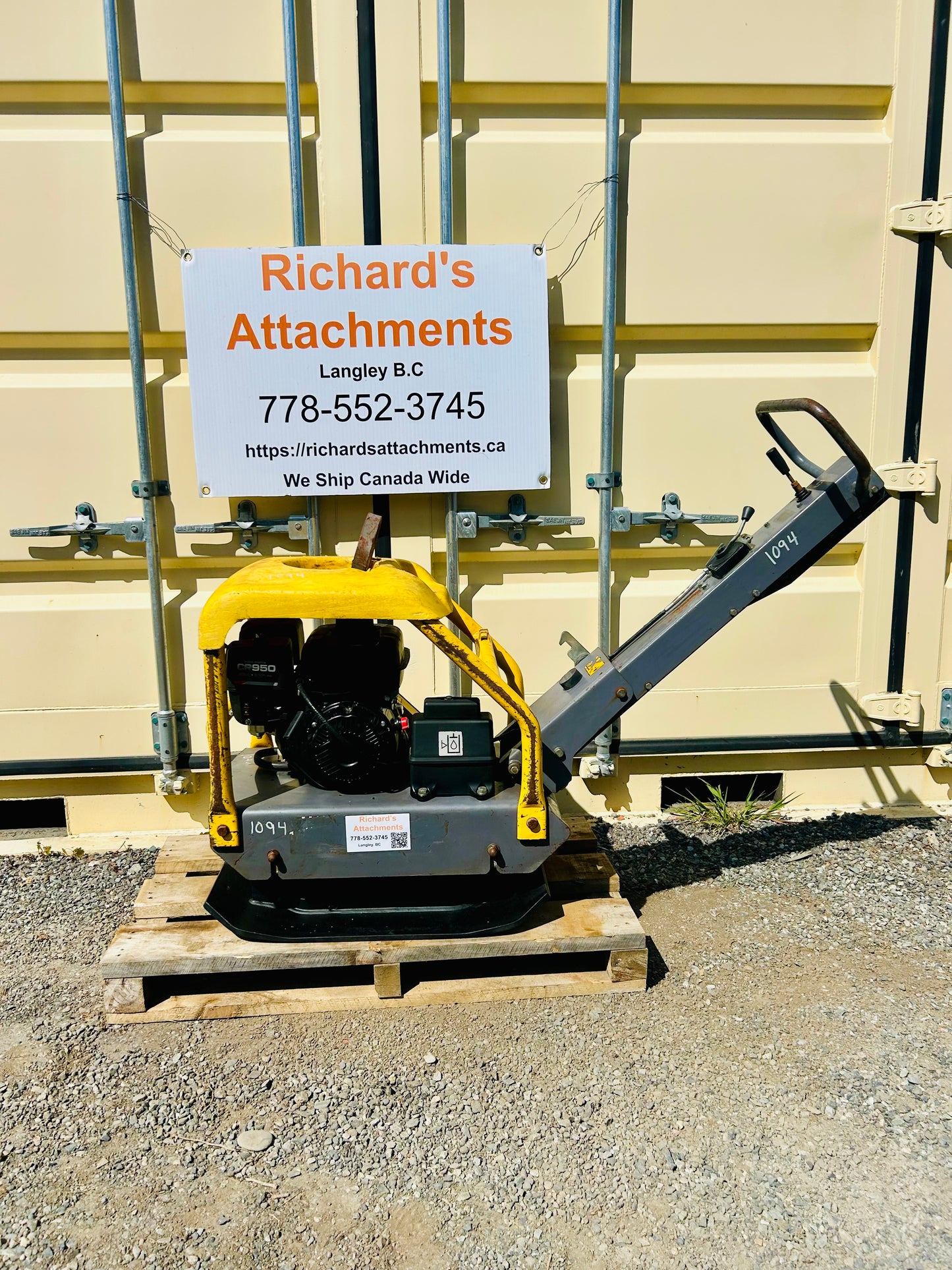 Used Atlas Copco RP204 Hydraulic Plate Compactor / Plate Tamper