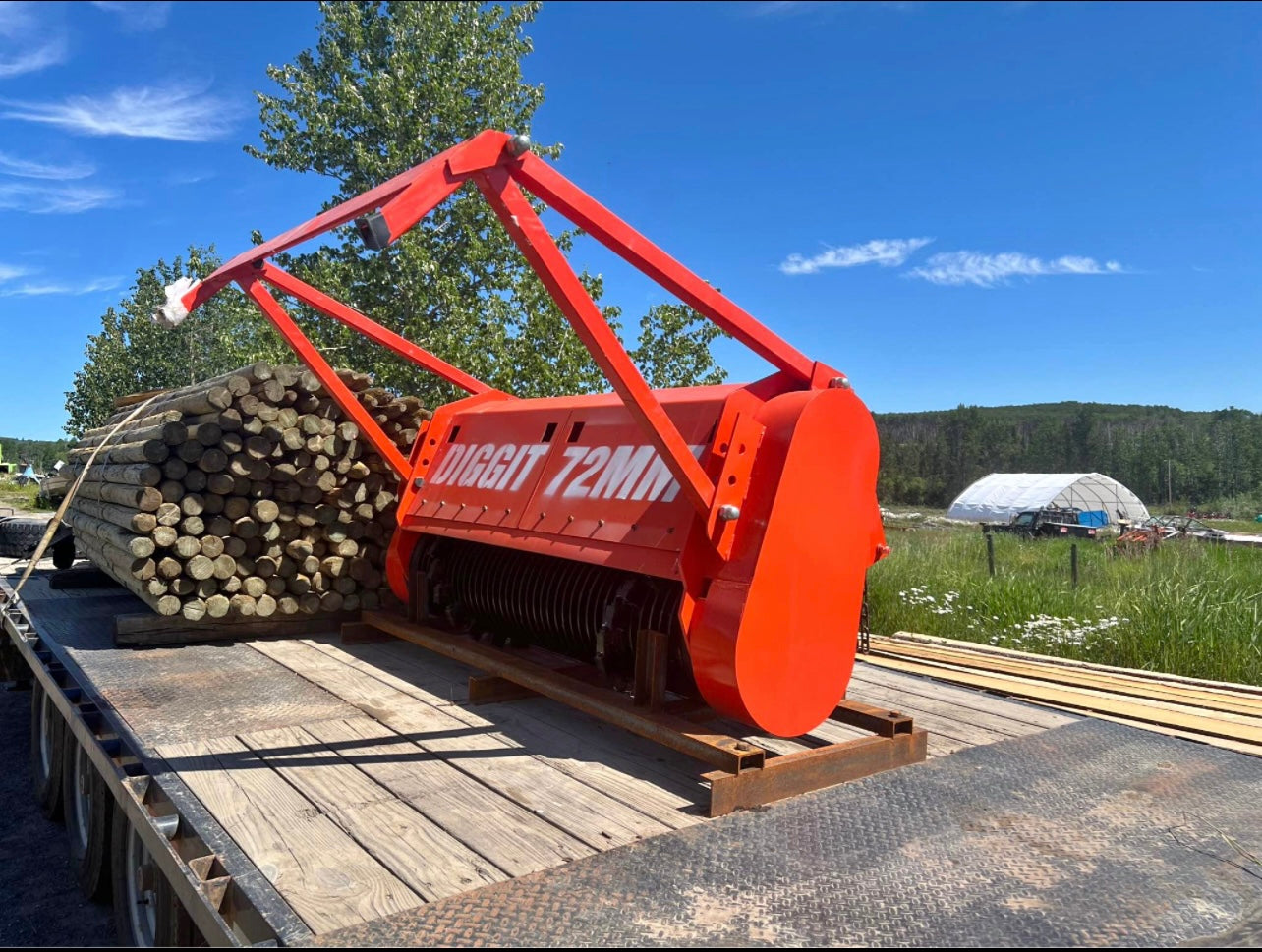 New 76 Inch Forestry Drum Mulcher - Skid Steer Attachment