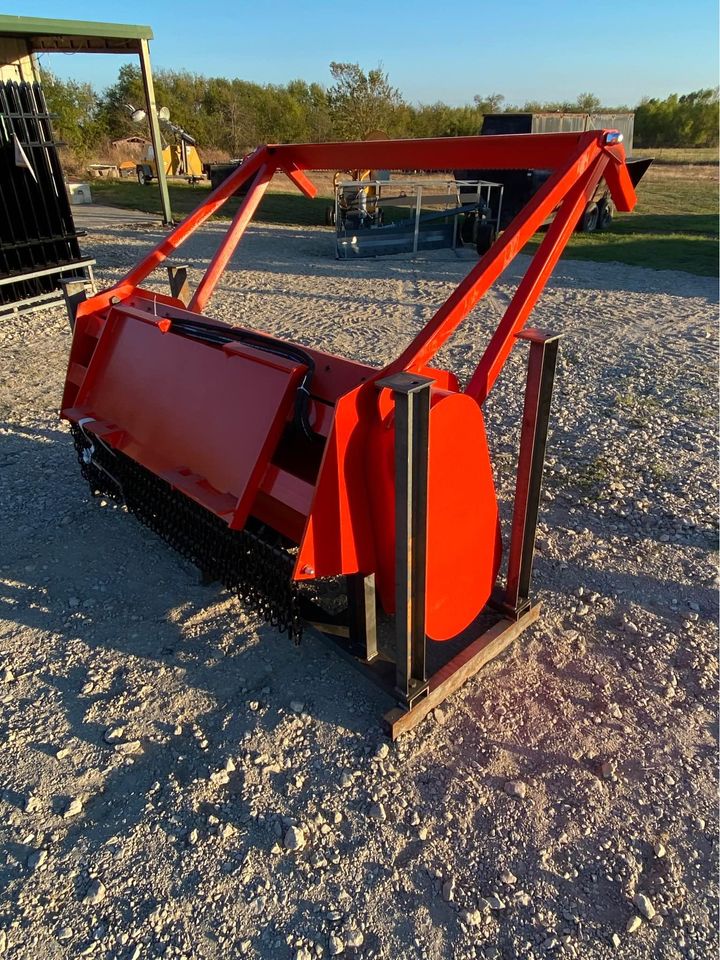 New 76 Inch Forestry Drum Mulcher - Skid Steer Attachment