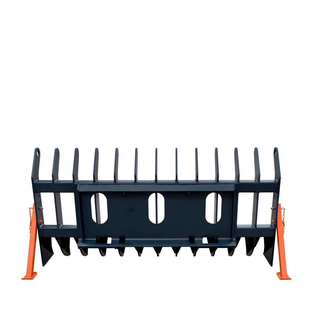 New Premium 72” Skid Steer Root Debris Rake Attachment, Universal Mount, 6” Tine Spacing, 30-50 HP Skid Steers