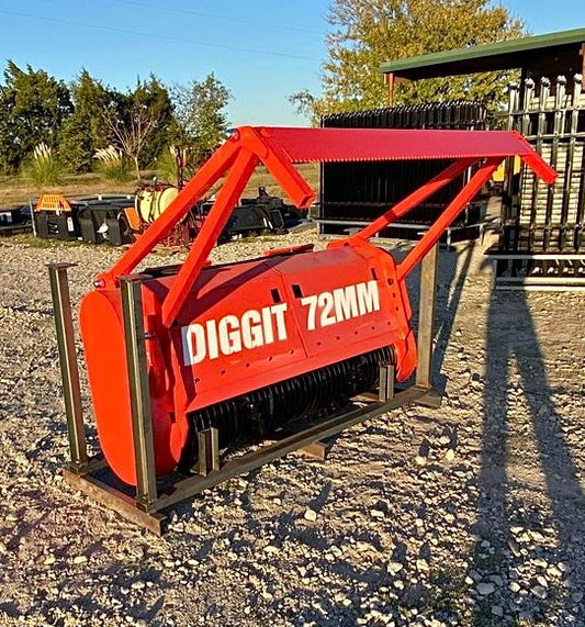 New 76 Inch Forestry Drum Mulcher - Skid Steer Attachment