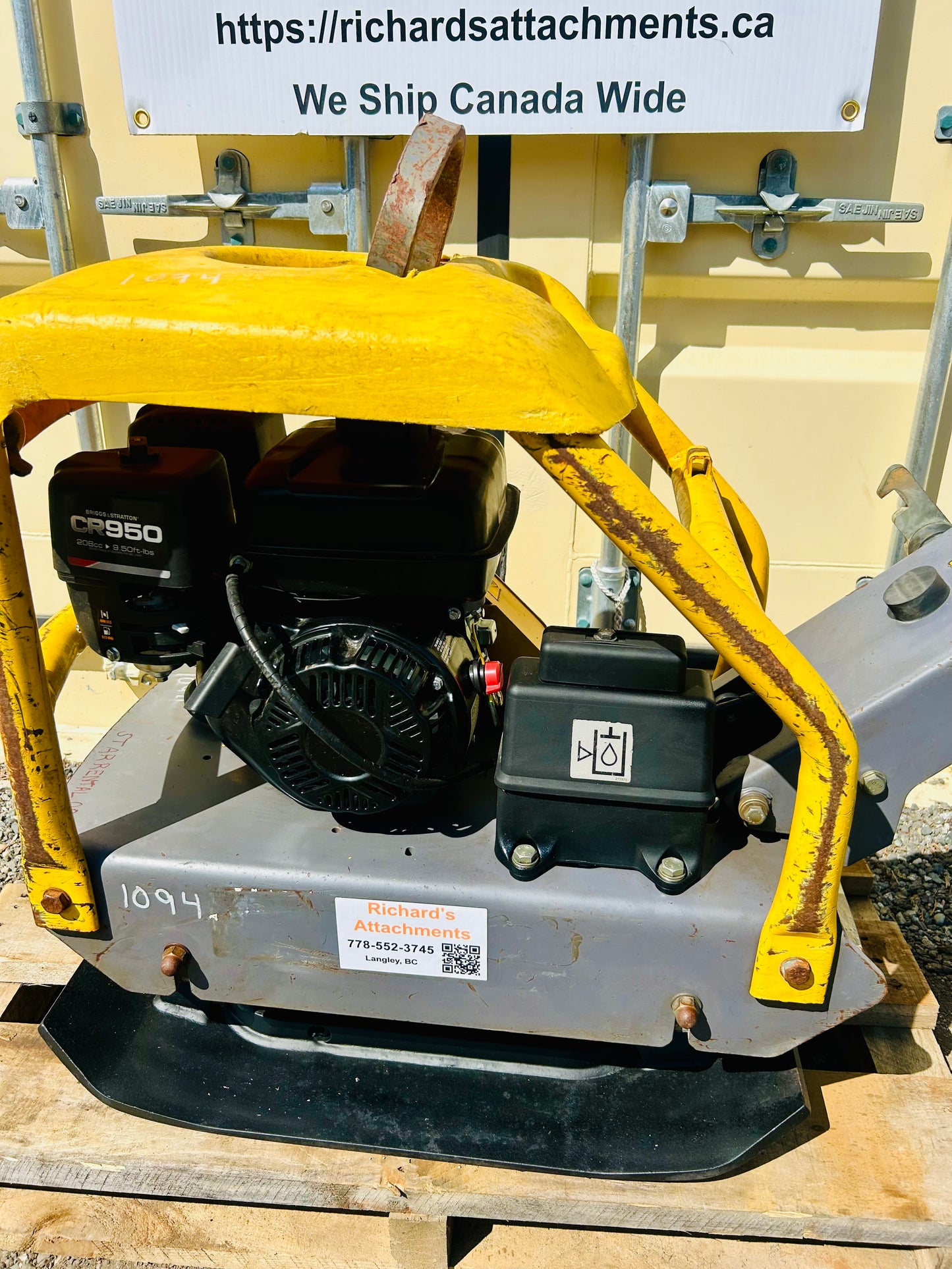 Used Atlas Copco RP204 Hydraulic Plate Compactor / Plate Tamper