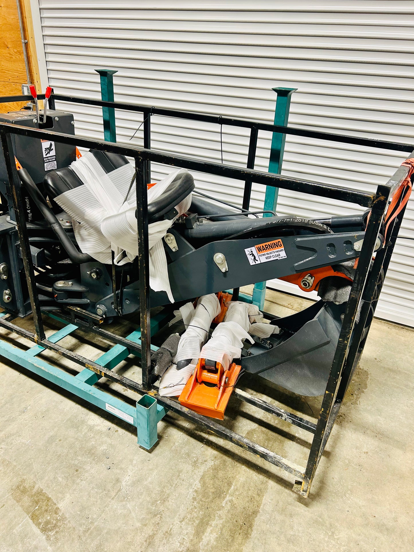 Skid Steer Swivel Backhoe Attachment, 16” Bucket Included, 8’ Digging Depth