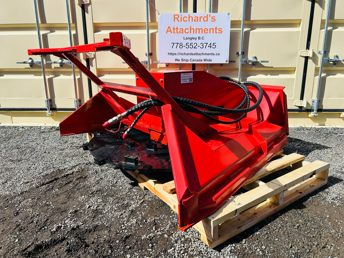 New 60'' Skid Steer Forestry Disc Mulcher, 20-69 GPM