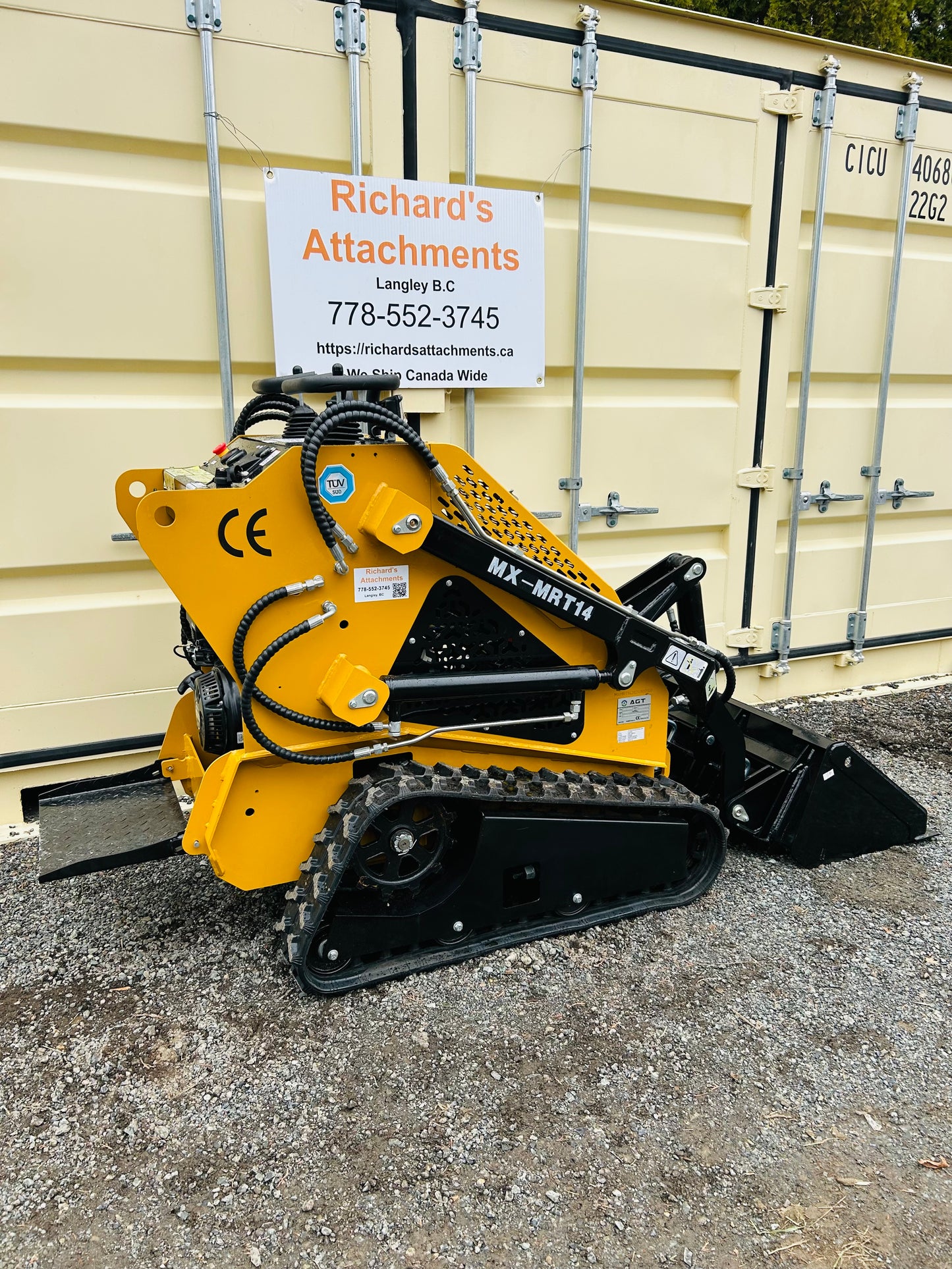 New MX-MRT14 Mini Skid Steer Track Loader
