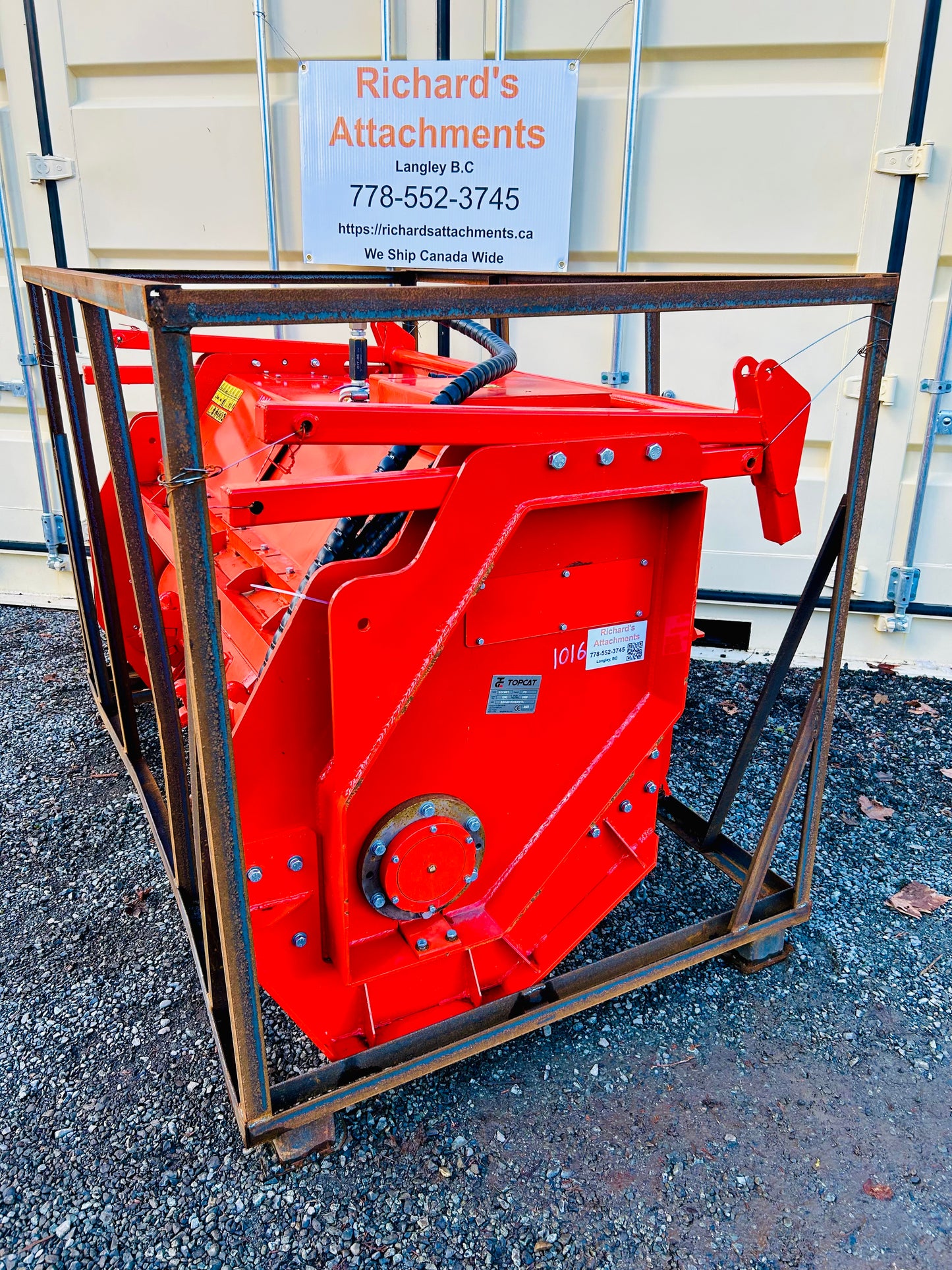 New 81'' Skid Steer Forestry Drum Mulcher, 24-32 GPM