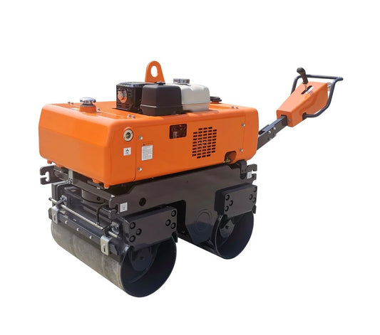 New Premium 1-Ton Walk-Behind Double Drum Vibratory Roller, 13 HP Honda GX390 Gasoline Engine, 14” Drum, 3800 lb Compaction Force