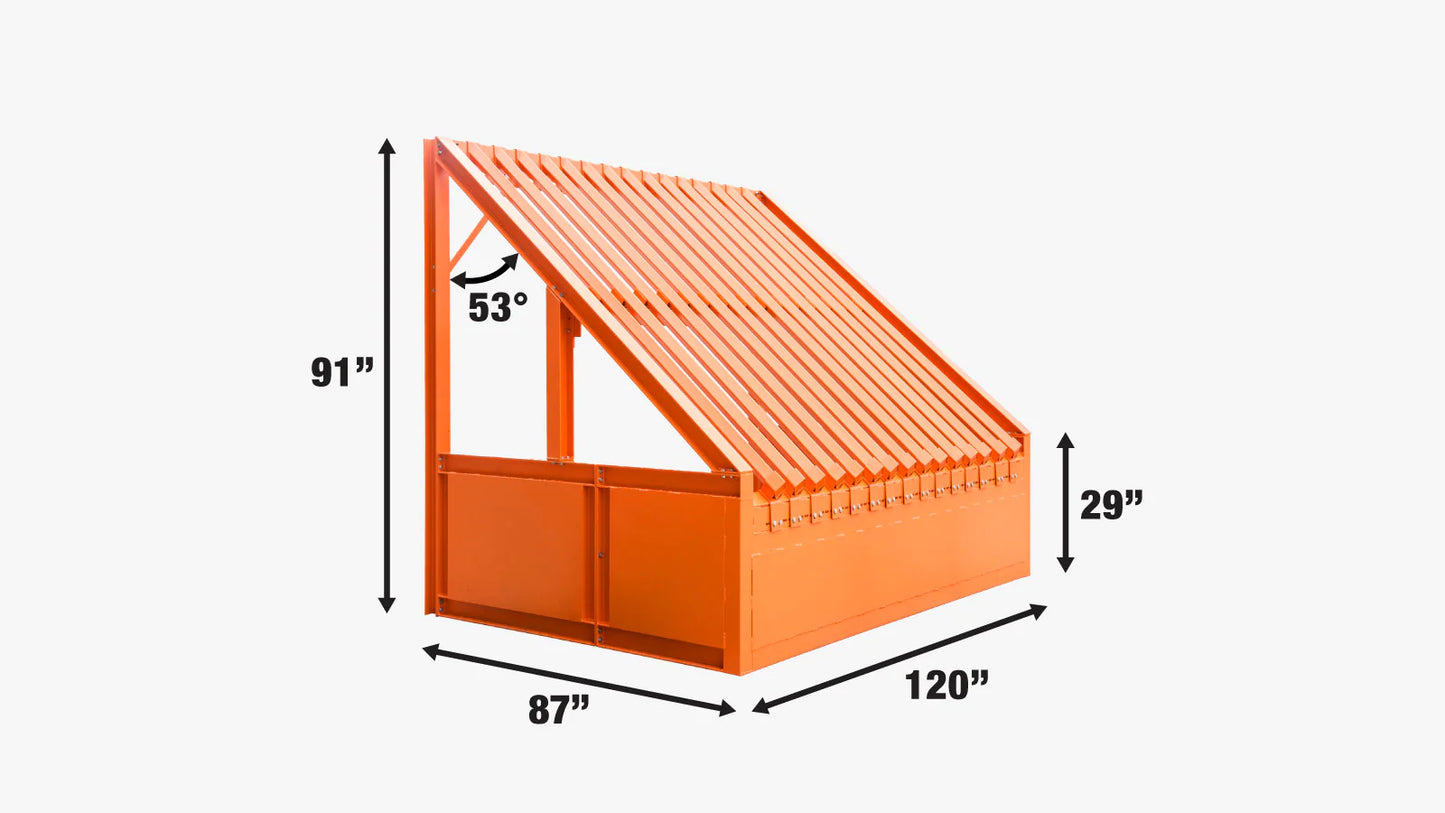 New 10’ Heavy Duty Static Grizzly Rock Screen, Adjustable Bolt-On Deck Bars, 4” x 4” I-Beams, 5000 lb Load Capacity