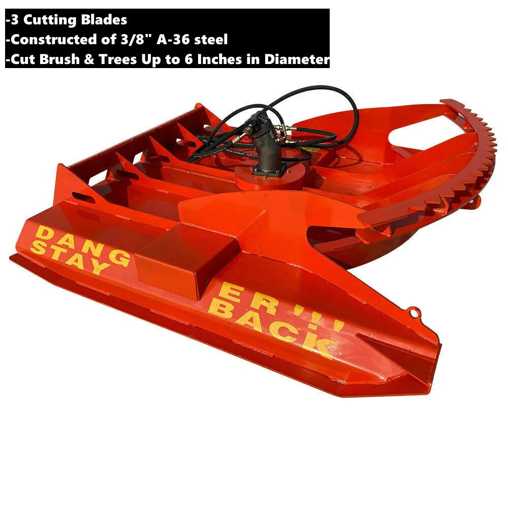 New 72 '' Heavy Duty Skid Steer Brush Cutter, 3 Blade