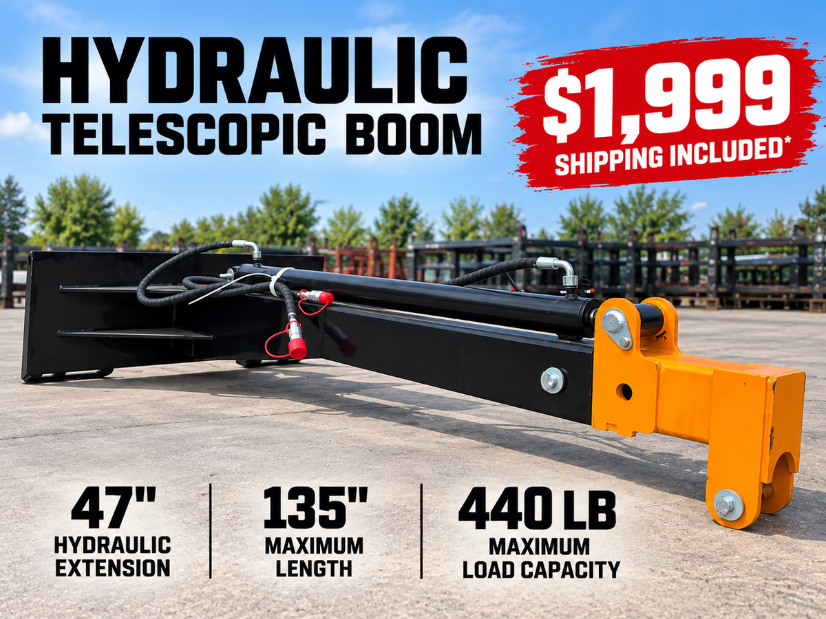 New GY-TBL47 Hydraulic Telescopic Skid Steer Lifting Boom – 135”