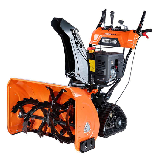 New Premium 30” Self-Propelled Gas-Powered Snow Blower, Dual-Stage, Rubber Track, Heated Hand Grips, Electric Start