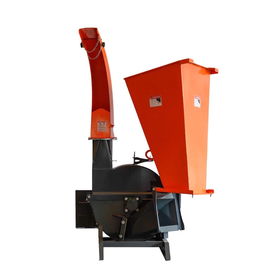 New Premium 6" Skid Steer Wood Chipper, Gravity-Fed, Universal Skid Steer Mount