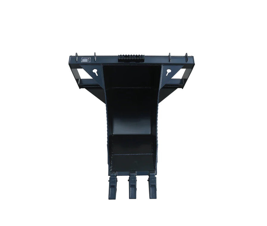 New Premium 50” Skid Steer Stump Bucket w/Universal Quick Attach Mount, Bolt-On Cutting Teeth, Curved Bottom, Reverse Curled Ripper Teeth