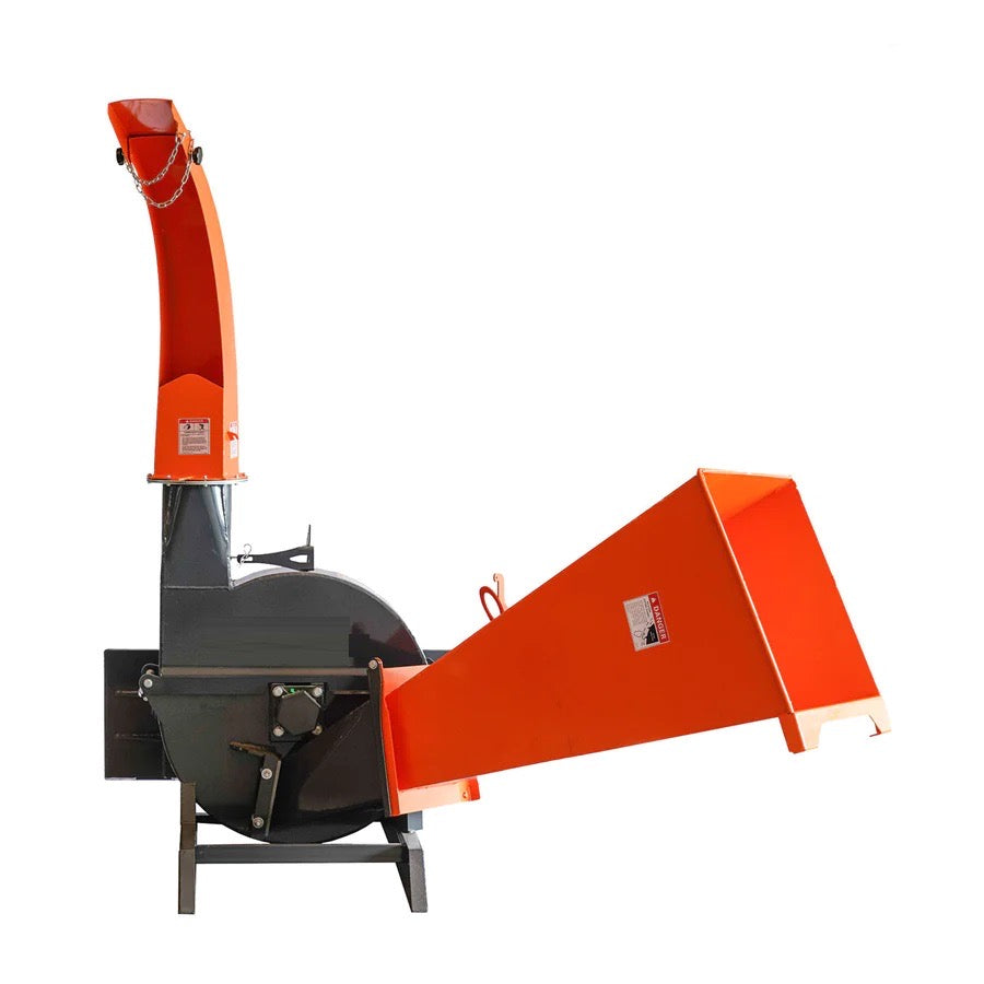 New Premium 6" Skid Steer Wood Chipper, Gravity-Fed, Universal Skid Steer Mount