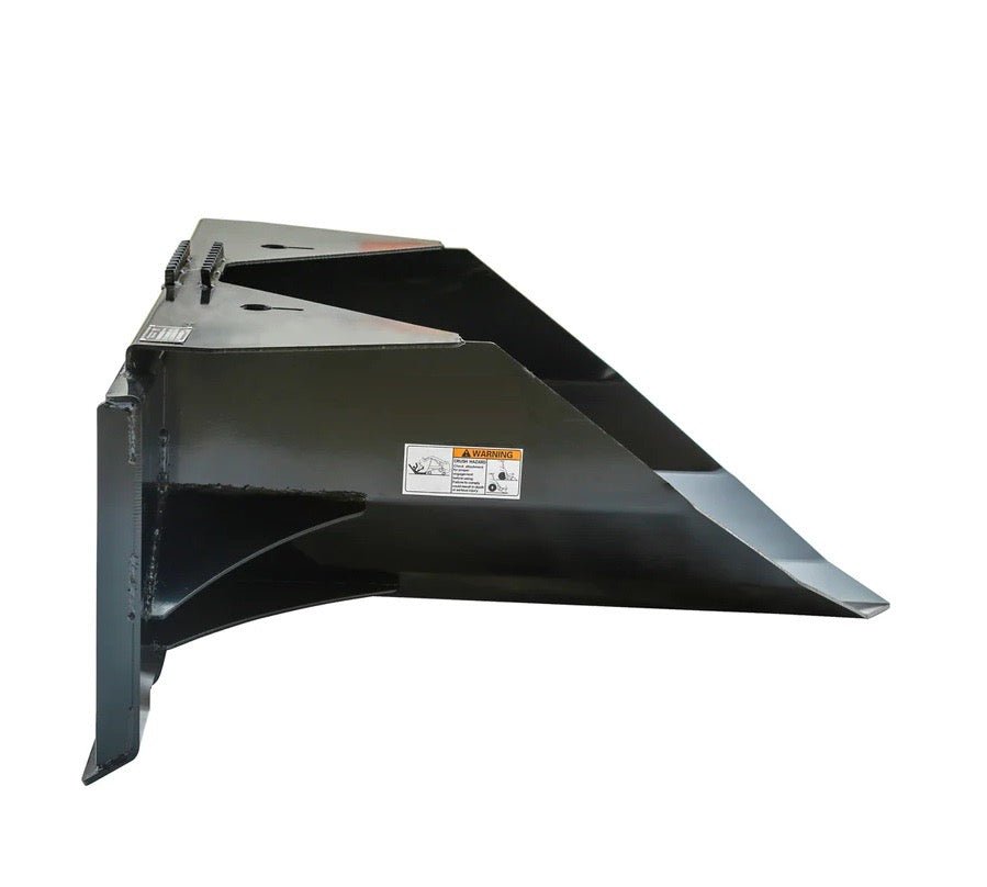 New Premium 42” Heavy-Duty Skid Steer Tree Scoop, 1500-lb Capacity, Chain Slot, 30” Mouth Opening, High Abrasive Cut Edge