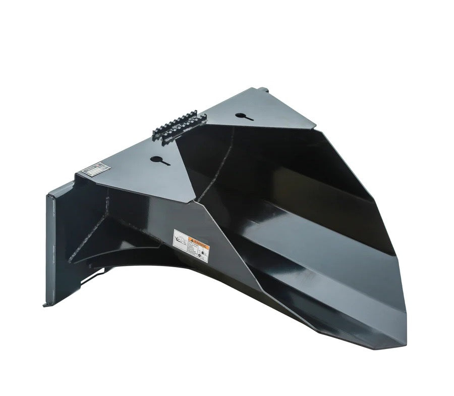 New Premium 42” Heavy-Duty Skid Steer Tree Scoop, 1500-lb Capacity, Chain Slot, 30” Mouth Opening, High Abrasive Cut Edge