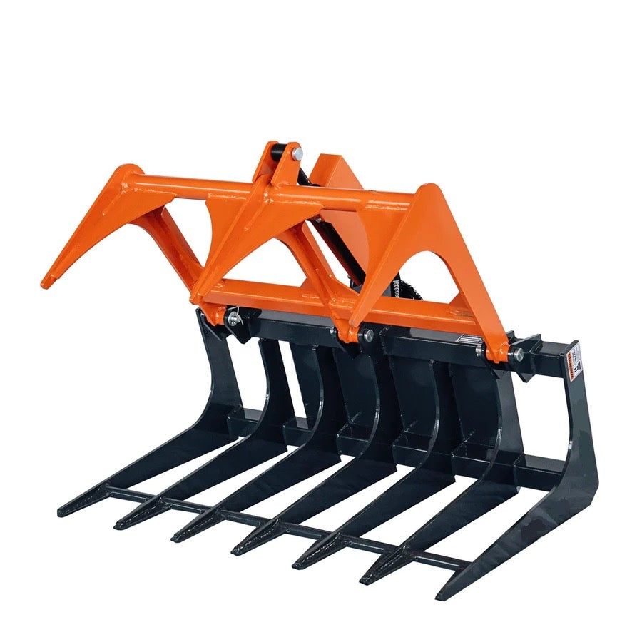 New Premium 42” Mini Skid Steer Skeleton Grapple Attachment, Toro Style Mount, 24” Arm Opening, 2000 lb Weight Capacity
