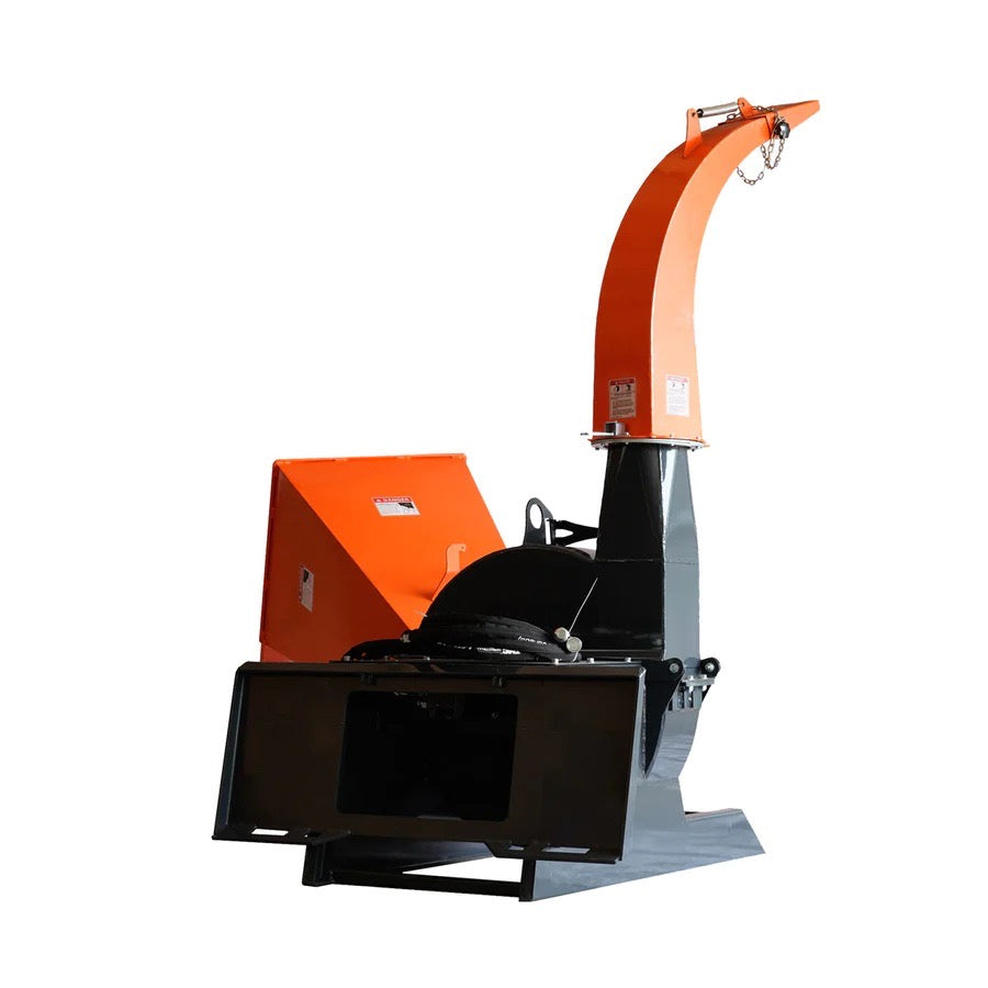 New Premium 6" Skid Steer Wood Chipper, Gravity-Fed, Universal Skid Steer Mount