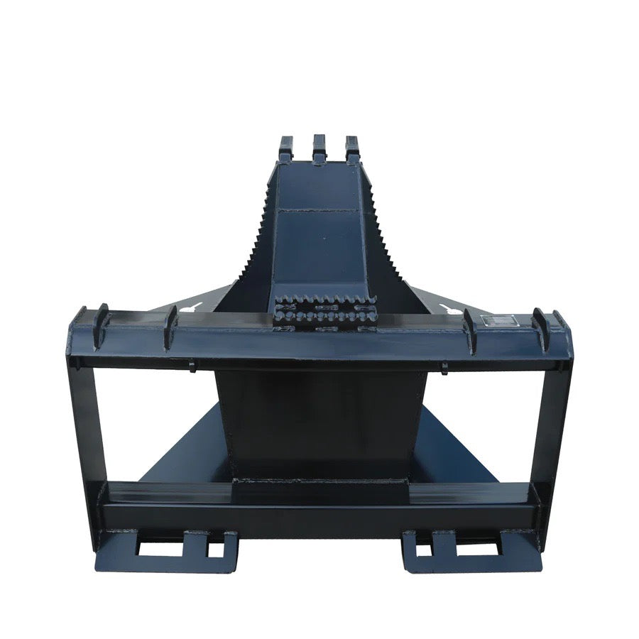New Premium 50” Skid Steer Stump Bucket w/Universal Quick Attach Mount, Bolt-On Cutting Teeth, Curved Bottom, Reverse Curled Ripper Teeth
