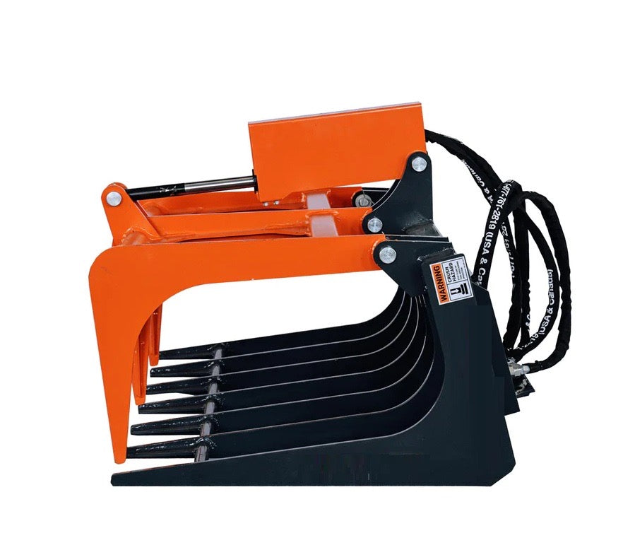 New Premium 42” Mini Skid Steer Skeleton Grapple Attachment, Toro Style Mount, 24” Arm Opening, 2000 lb Weight Capacity