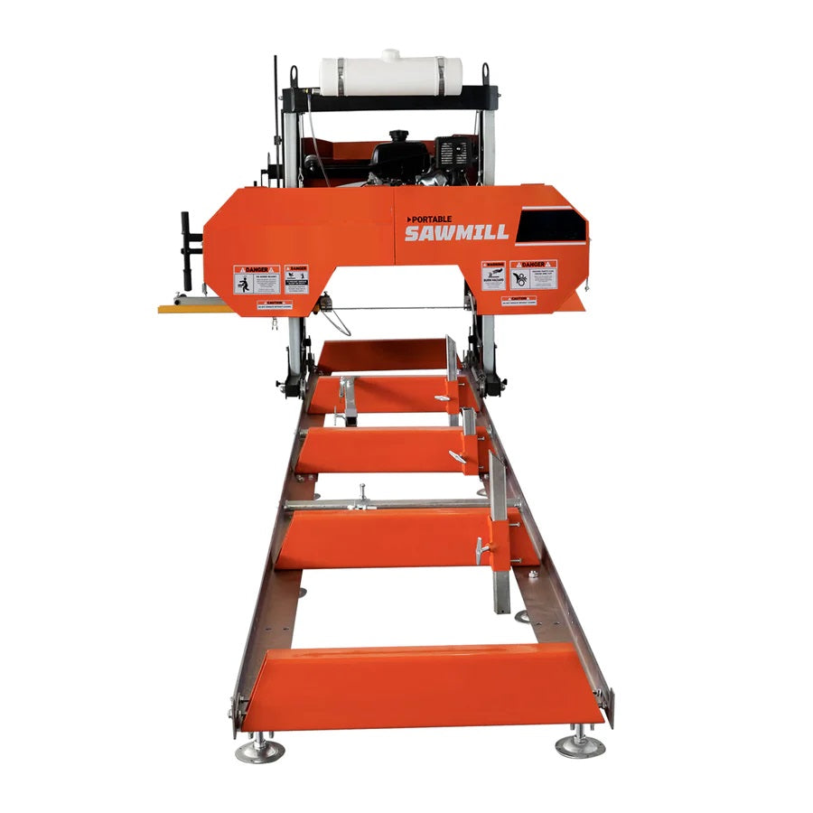 New 27" Portable Sawmill, 14 HP Kohler Gas Engine, 21" Board Width, 12' Log Length, 14-1/2' Track Bed