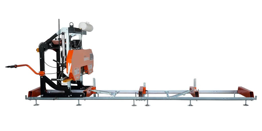 New 27" Portable Sawmill, 14 HP Kohler Gas Engine, 21" Board Width, 12' Log Length, 14-1/2' Track Bed