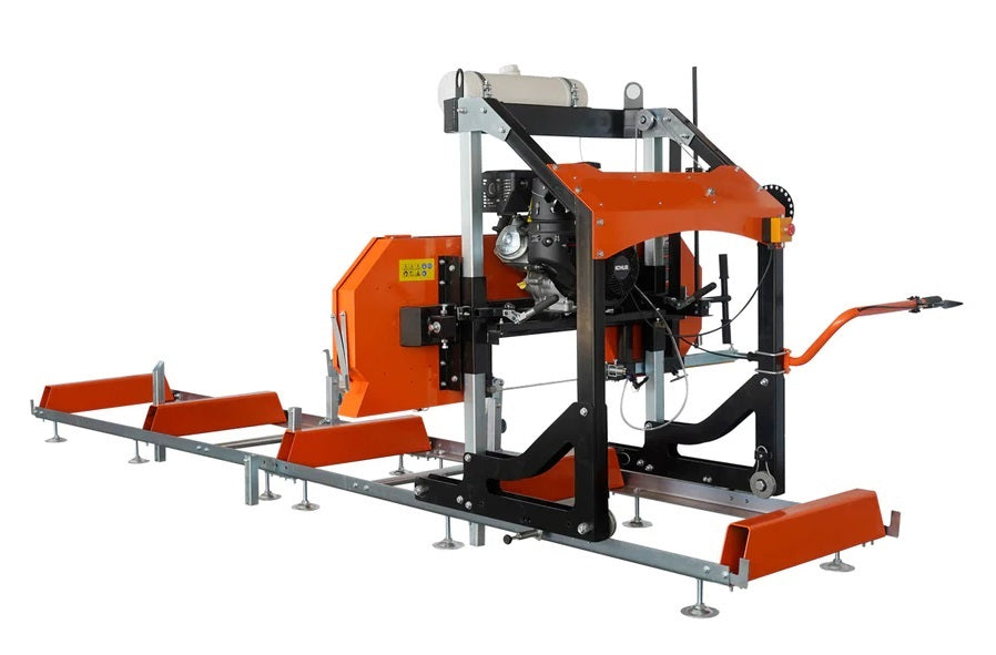 New 27" Portable Sawmill, 14 HP Kohler Gas Engine, 21" Board Width, 12' Log Length, 14-1/2' Track Bed