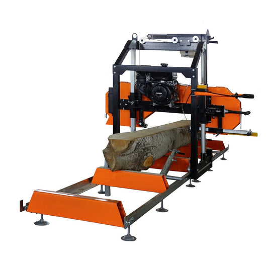 New 26" Portable Sawmill, 14 HP Kohler Engine, 21" Board Width, 11' Log Length, 14' Track Bed
