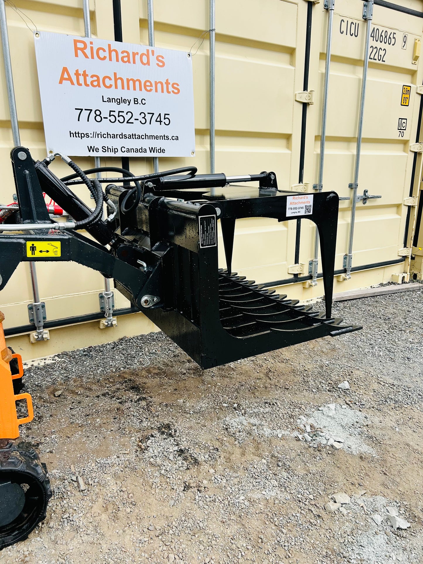New Mini Skid Steer 44” Skeleton / Brush Grapple - Large Capacity