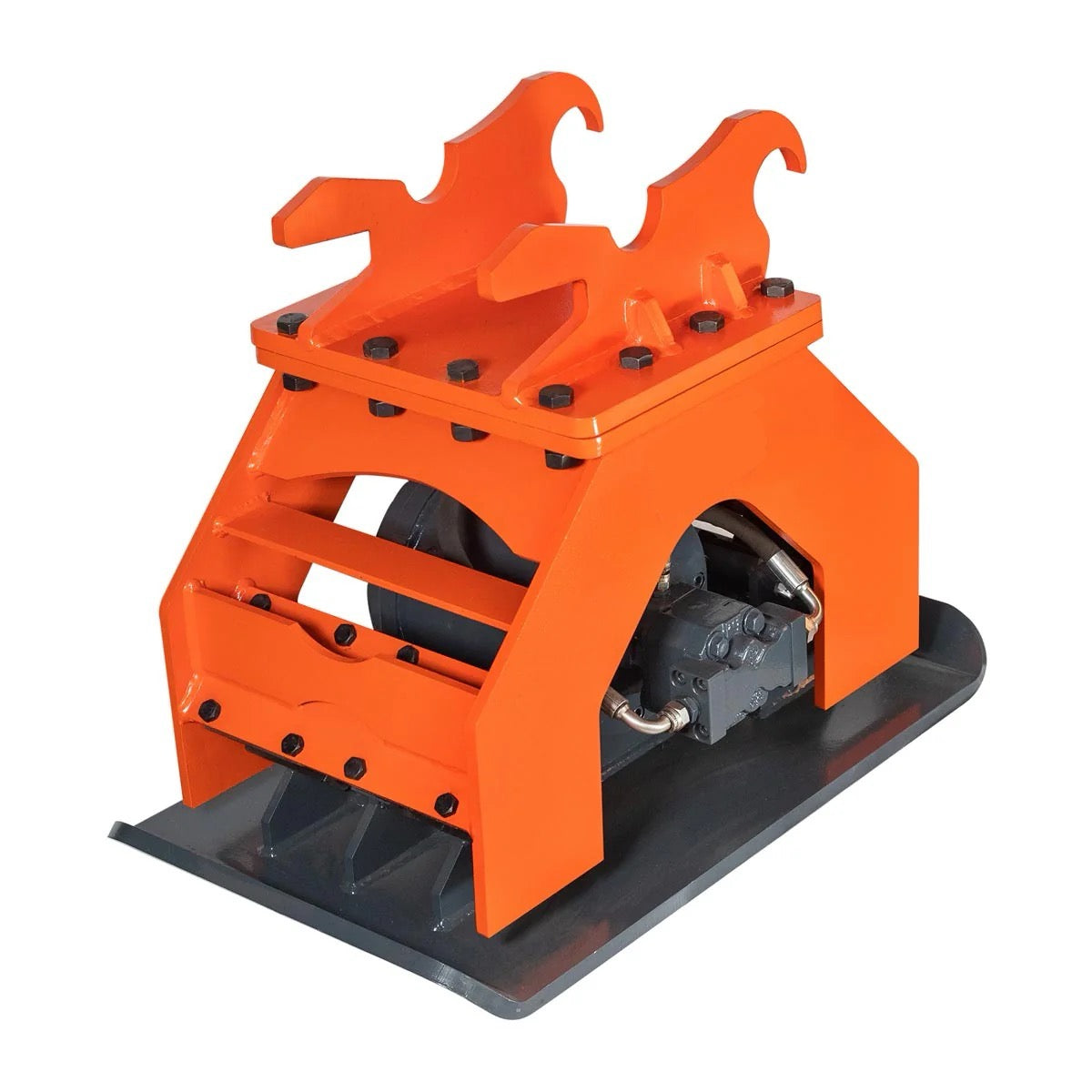 New Premium 11,000-lb Hydraulic Plate Compactor, 4-7 Ton Excavator Weight, 39” Compact Capacity