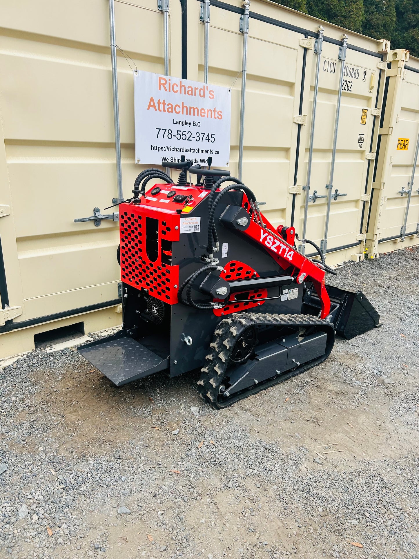 New YSZT14 17 Hp Tracked Mini Compact Track Loader / Skid Steer Loader