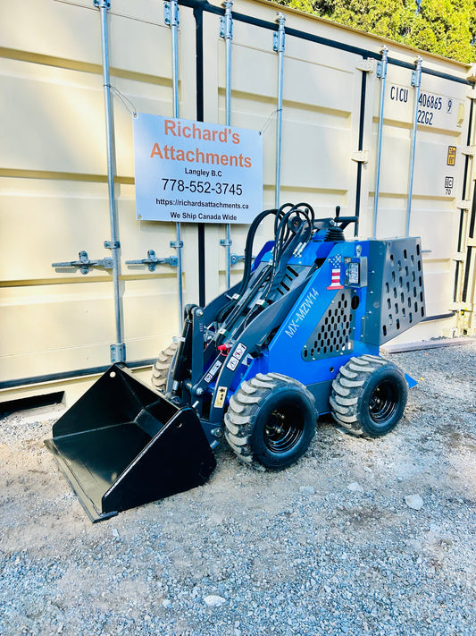 New MX-MZW14 Stand On Mini Skid Steer Wheeled Loader
