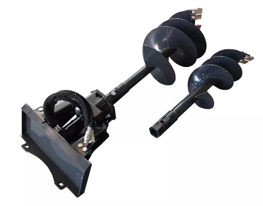 New QB-SD10 Mini Skid Steer Hydraulic Auger with 12” and 18” Bit