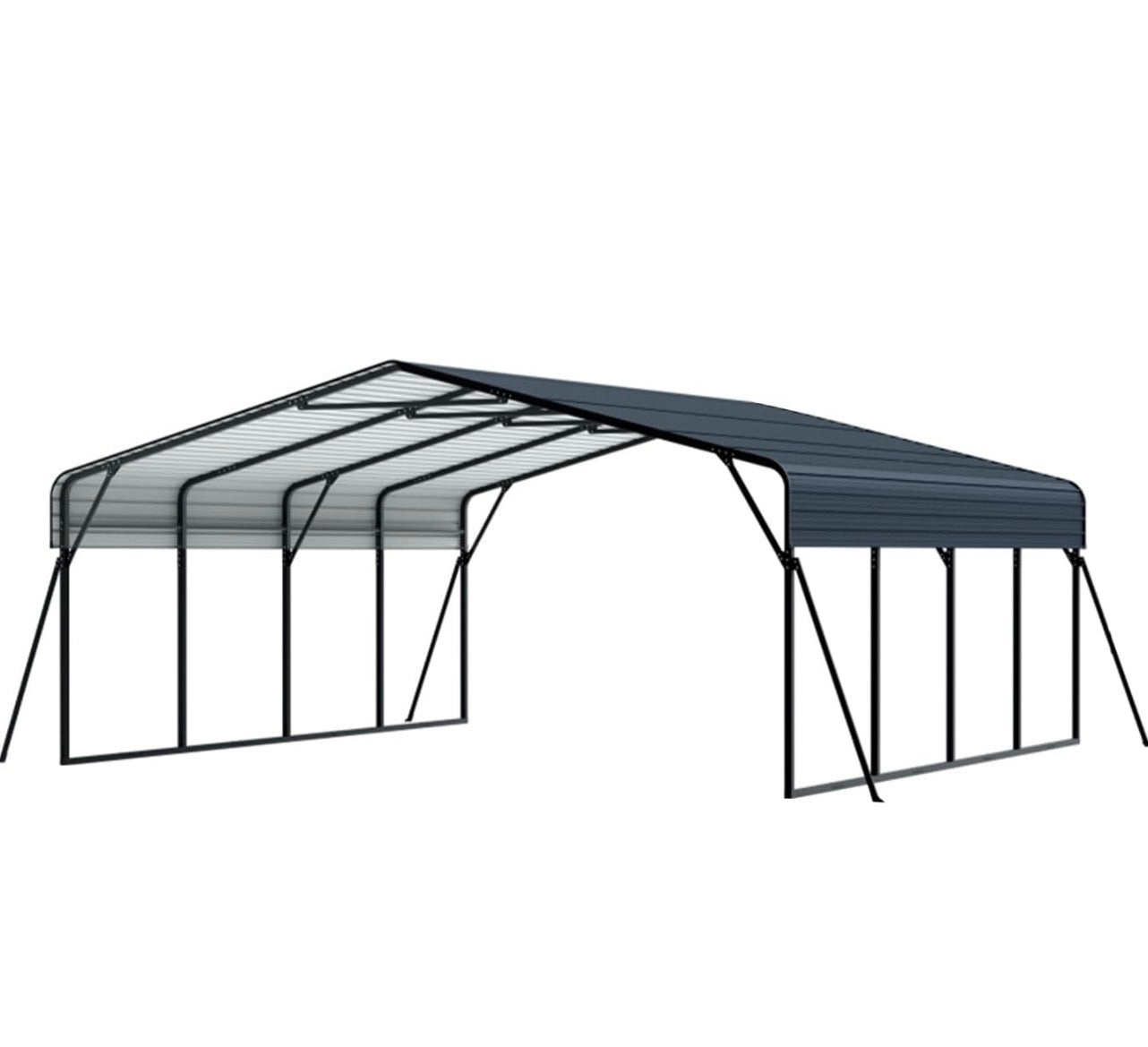$2199 New in Crate 20x20 FT Heavy Duty Metal Carport, All-Season Galvanized Steel Car Shelter