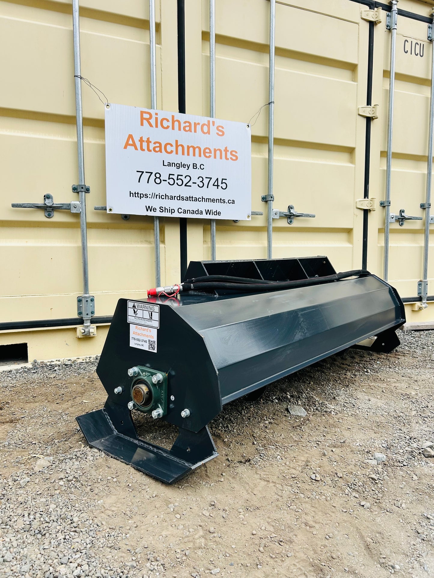 $1999 New 72” Skid Steer Hydraulic Tiller, Standard Flow