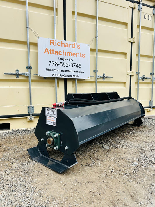 $1999 New 72” Skid Steer Hydraulic Tiller, Standard Flow