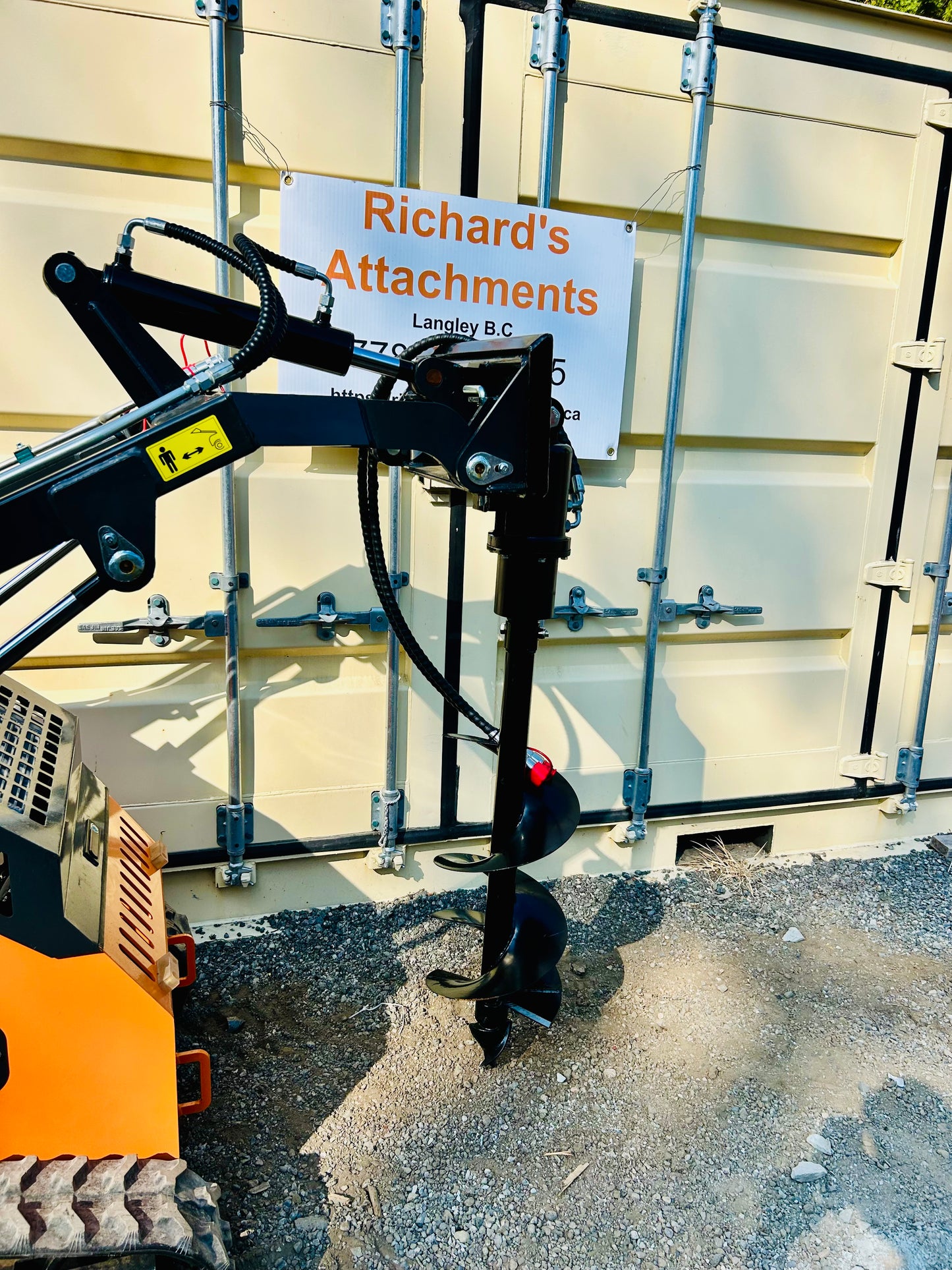 New Mini Skid Steer 12” Hydraulic Post Hole Auger