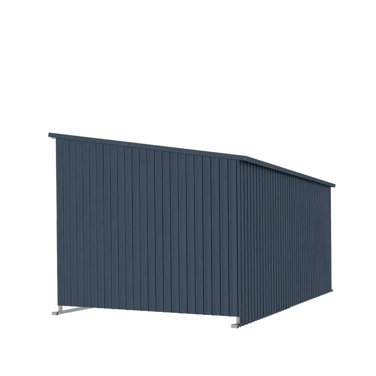 New 12 x 20 Horse Run-In Shed with Portable Skid Mount and Wide Front Opening for Livestock Shelter