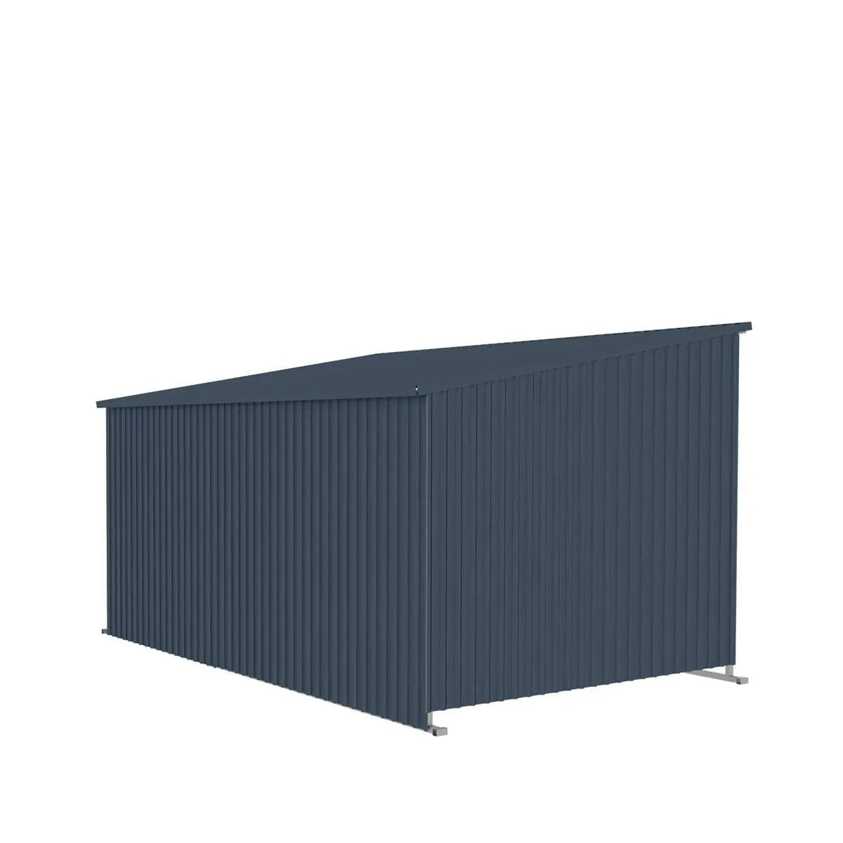 New 12 x 20 Horse Run-In Shed with Portable Skid Mount and Wide Front Opening for Livestock Shelter