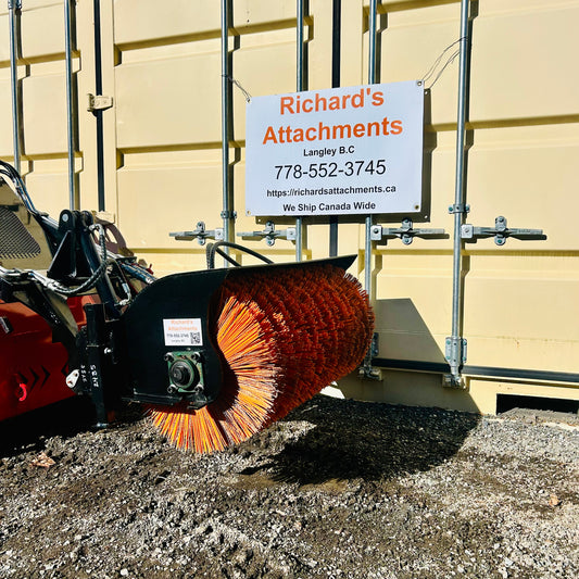 New Mini Skid Steer Manual Angle Hydraulic Broom