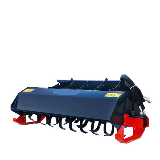 New Premium 72” Skid Steer Rotary Tiller, Bi-Directional, 6” Tilling Depth, Universal Skid Mount