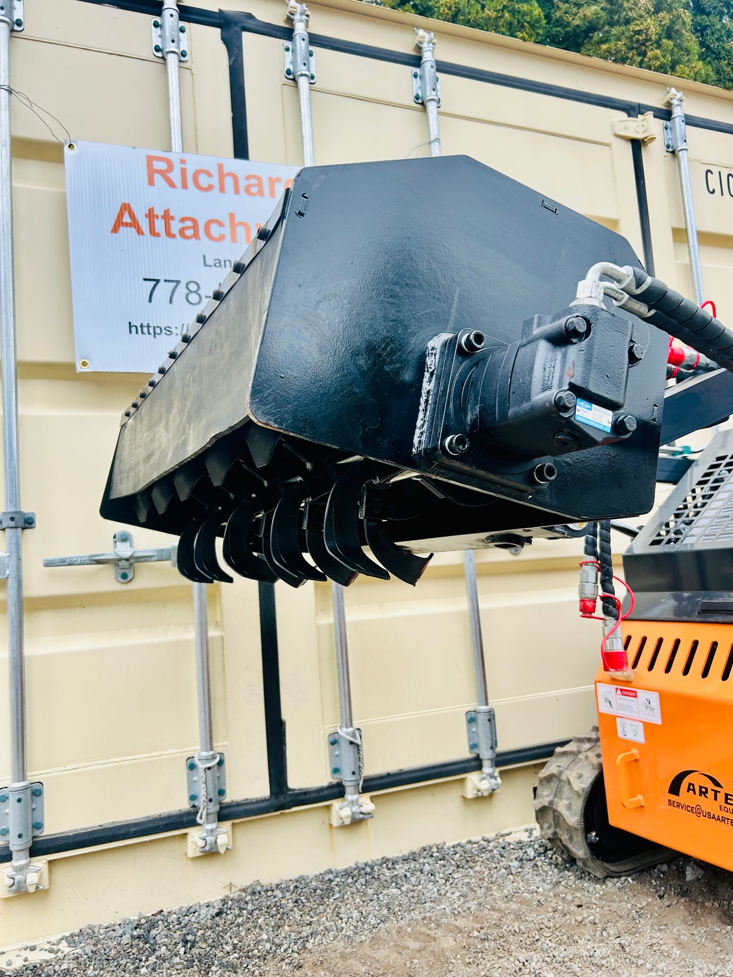 New Mini Skid Steer Hydraulic Rototiller / Cultivator