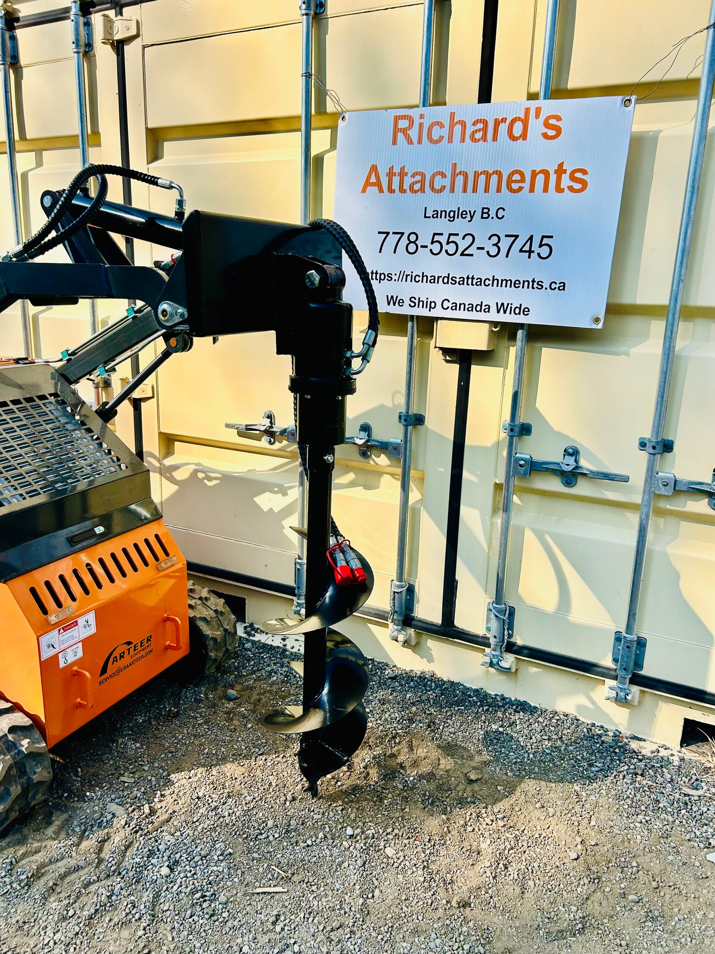New Mini Skid Steer 12” Hydraulic Post Hole Auger