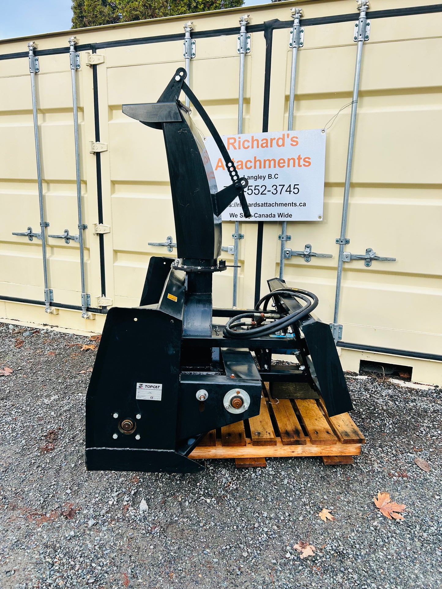 New TOPCAT 62” Skid Steer Hydraulic Snow Blower