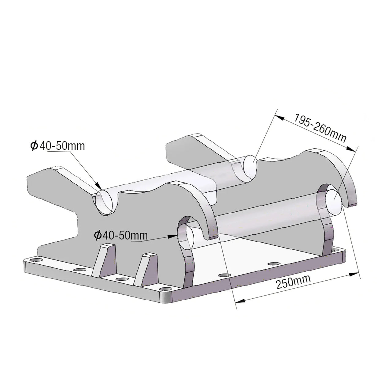 New Premium 11,000-lb Hydraulic Plate Compactor, 4-7 Ton Excavator Weight, 39” Compact Capacity