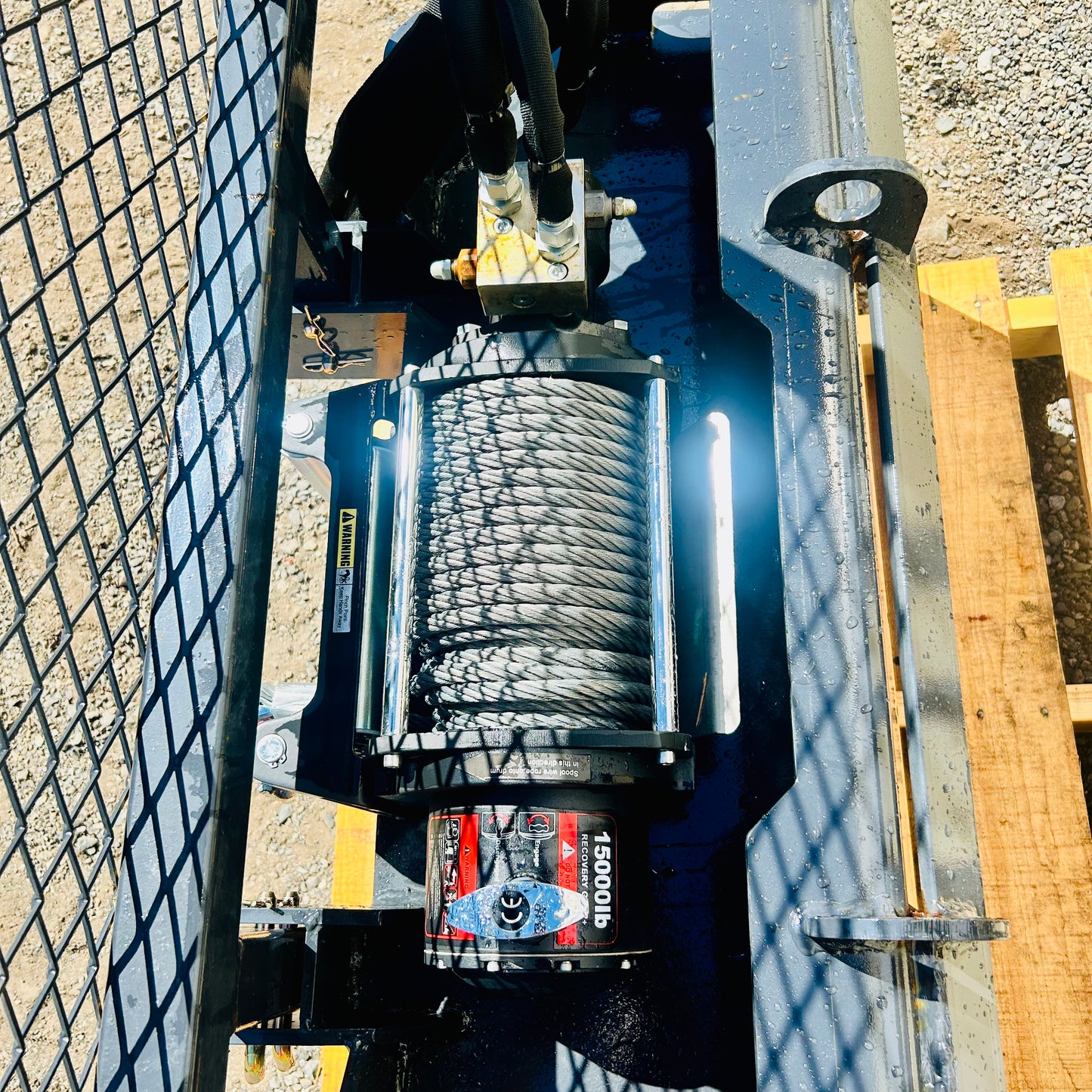 New 15,000 lbs Skid Steer Hydraulic Winch
