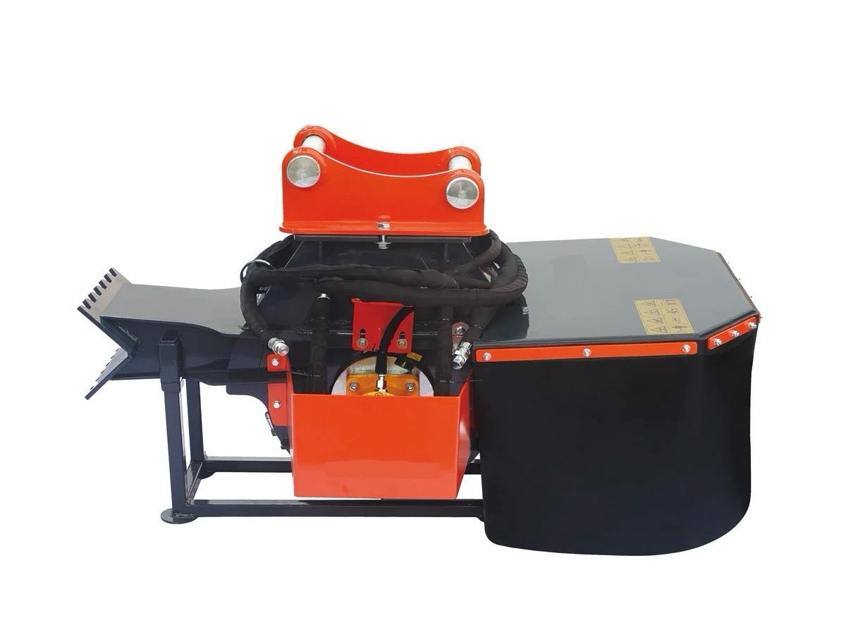 New 18" Excavator Stump Grinder Attachment, 3 to 7-ton Carrier, 13-20 GPM, Case Drain Line